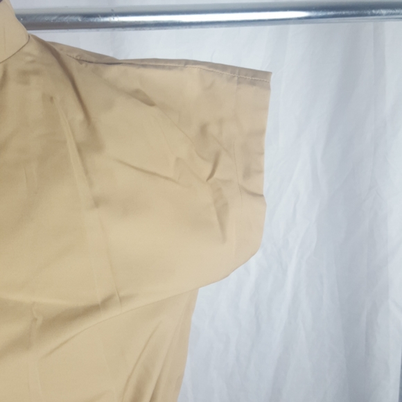 VTG BROWN TAN MIDI SLIP ON DRESS S/M - Picture 5 of 11